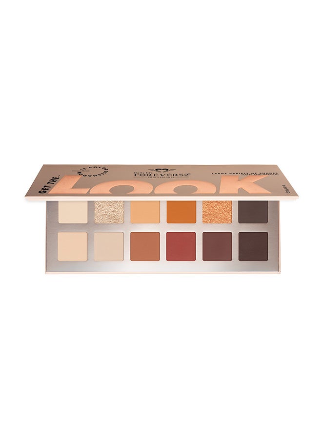 FOREVER52 Get The Look 12 Color Eyeshadow Palette Earthy Tone  - Image 3