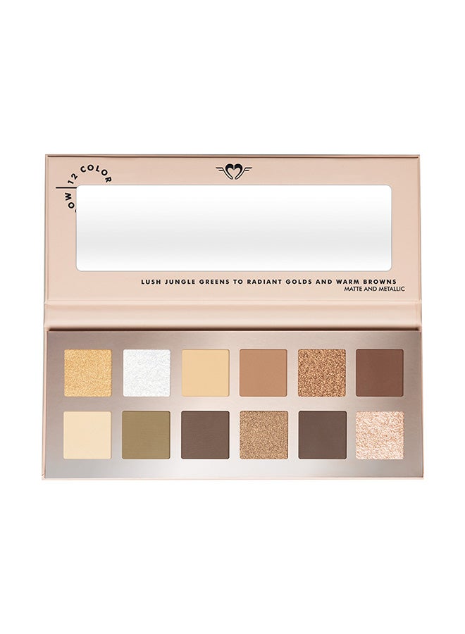 FOREVER52 Get The Look 12 Color Eyeshadow Palette Lush Jungle  - Image 1