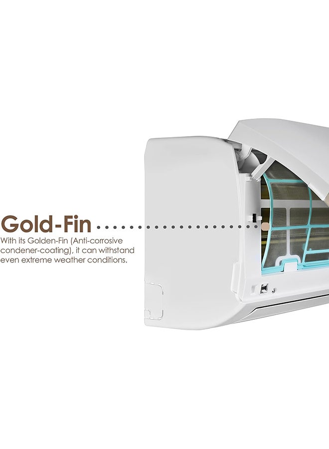 SUPER GENERAL Split Air Conditioner, 30000 BTU, Rotary Compressor, Auto Restart, Gold Fin, 4-Way Swing - 134 x 45 x 38 cm, 1 Year Warranty 2500 W SGS315NE White  - Image 4