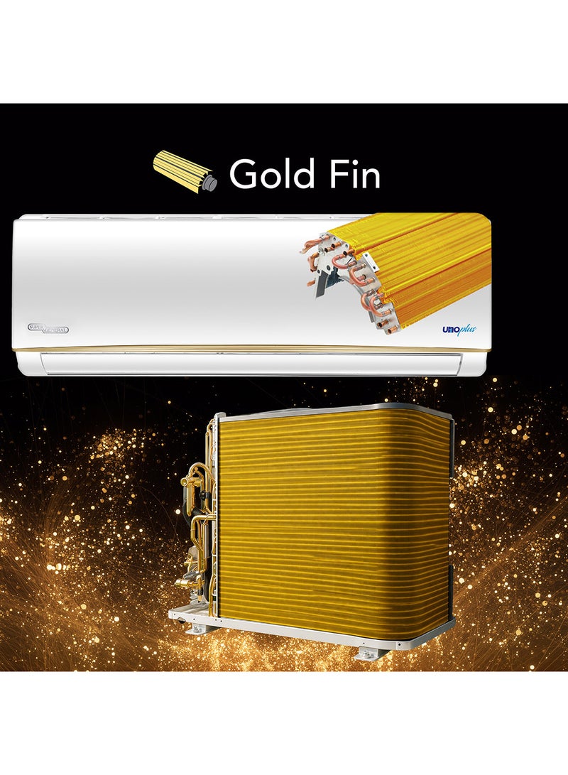 Super General 1.5 Ton Split Air Conditioner, T3 Rotary Compressor, T1 - 18,000 BTU, T3 - 16,000 BTU, Gold Fin, Energy Efficient R-410A Refrigerant, 4-Way Swing, Turbo Mode, Eco Mode, White, SGS181AE 1500 W ‎SGS181AE White - Image 5