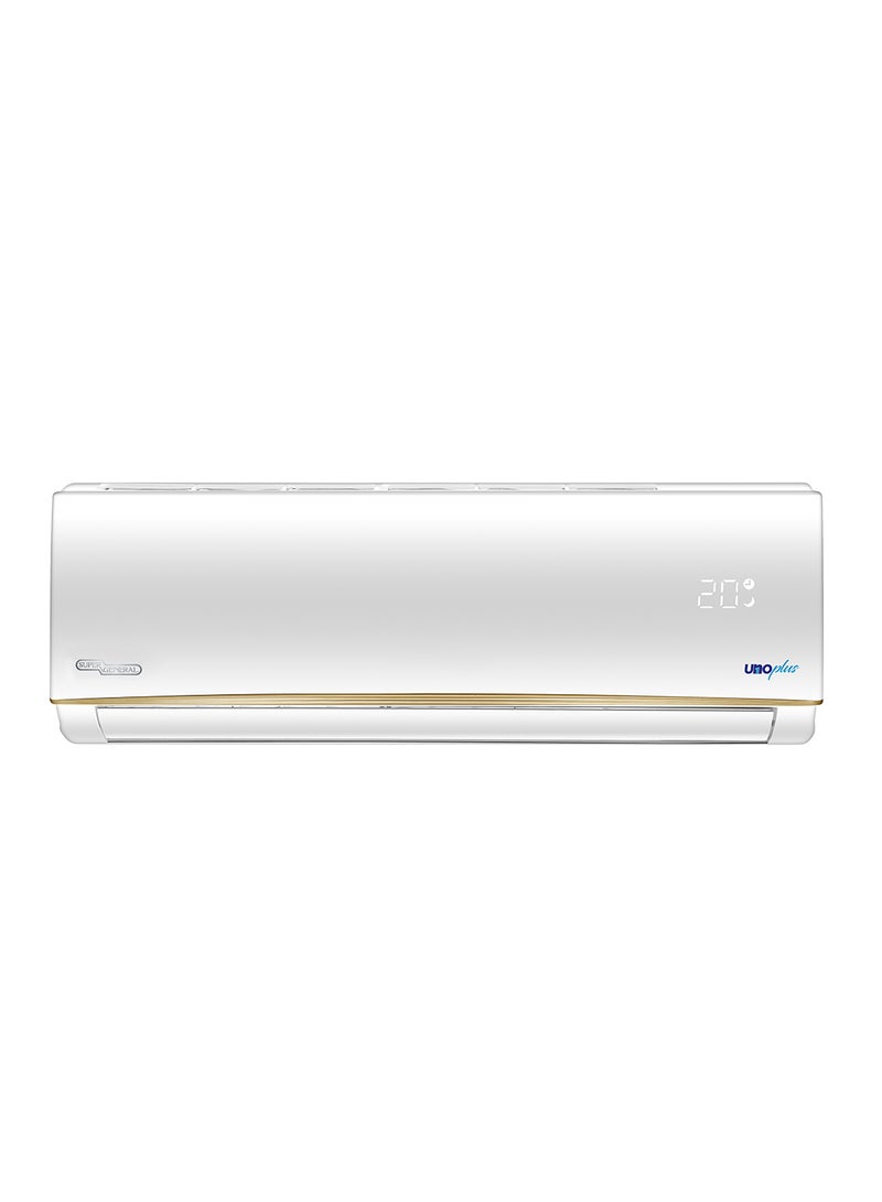 Super General 1.5 Ton Split Air Conditioner, T3 Rotary Compressor, T1 - 18,000 BTU, T3 - 16,000 BTU, Gold Fin, Energy Efficient R-410A Refrigerant, 4-Way Swing, Turbo Mode, Eco Mode, White, SGS181AE 1500 W ‎SGS181AE White - Image 1