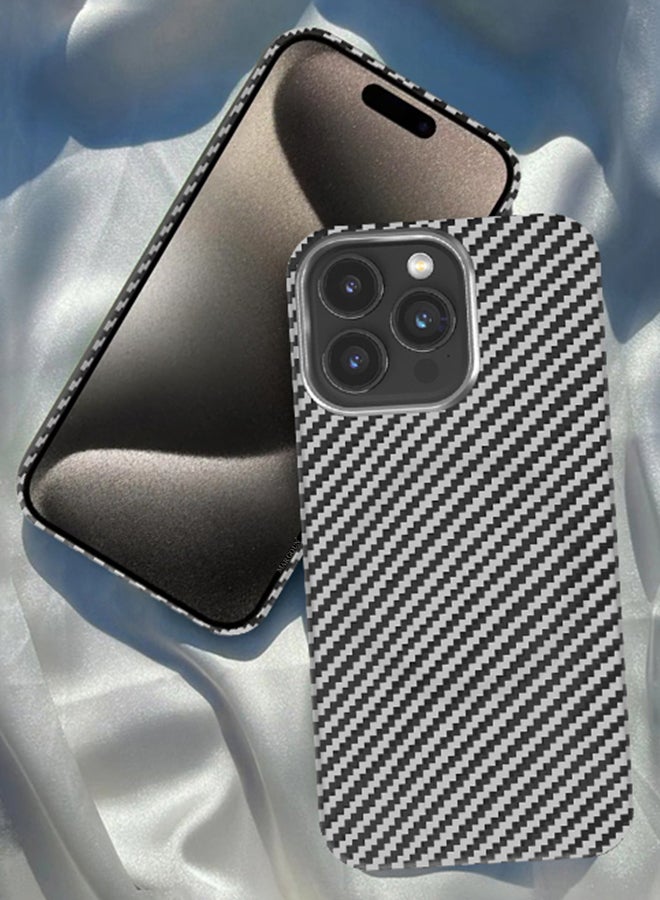 MARGOUN iPhone 15 Pro Max Case MagSafe Compatible Super Thin Magnetic Phone Cover Carbon Fiber Case Aramid Protective Shell for Men Women MIX1 - Image 1