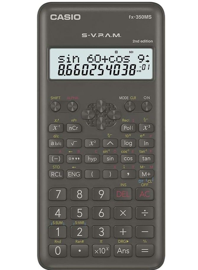 كاسيو الآلة الحاسبة العلمية غير القابلة للبرمجة Fx350Ms-2، الإصدار الثاني - Image 1