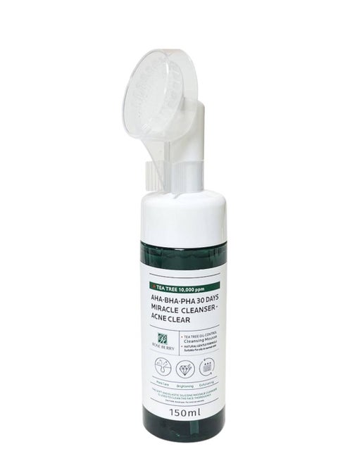 Tea Tree 10,000 ppm Cleansing Mousse - AHA-BHA-PHA 30 Days Miracle Cleanser - Acne Clear 150ml