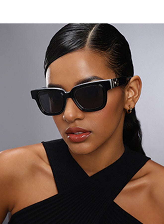 John Jacobs Women's Masaba Collection Full Rim Square Stylish & Premium Sunglasses 100% UV Protected JJ S15787  - Image 3