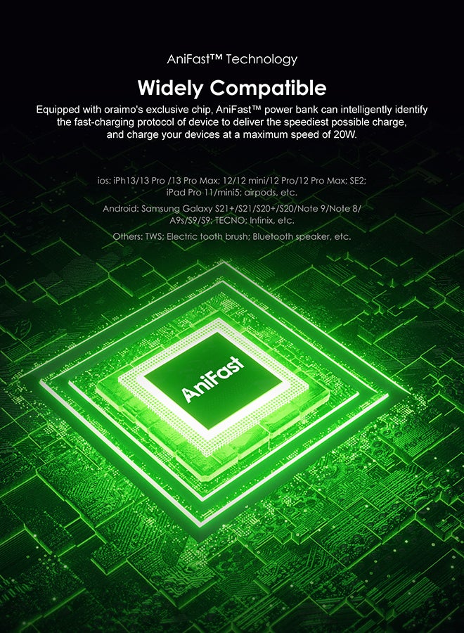 10000 mAh Toast 10 PD Pro II Powerbank with 20W Fast Charging,Type C & USBs Triple Output,Multi-Layer Protection Green