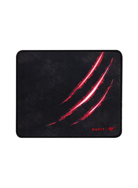 Gaming Mouse Pad With Non-Slip Rubber Base, Edged Design, And Fine Mesh Cloth - Black