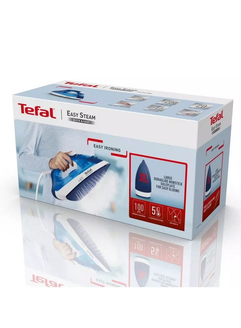 Tefal Non Stick Steam Iron Water Tank 1200 W TFFV1941M0 Blue  - Image 2