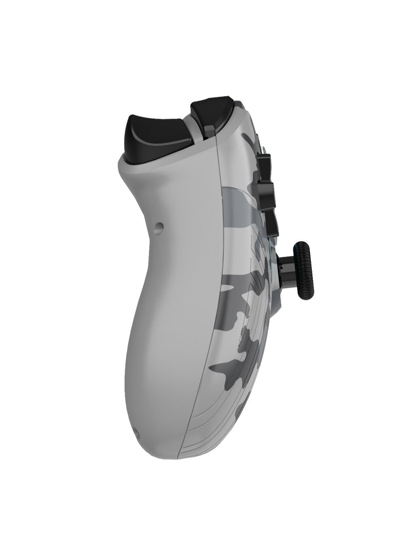 Log Electronics - Grey Camo Wireless Controller Compatible with PS4/PS4 Pro/PS4 Slim/PC/iOS 13.4/Android 10, Gaming Controller with Touchpad, Motion Sensor, Speaker, Headphone Jack, LED and Back Button - Image 1