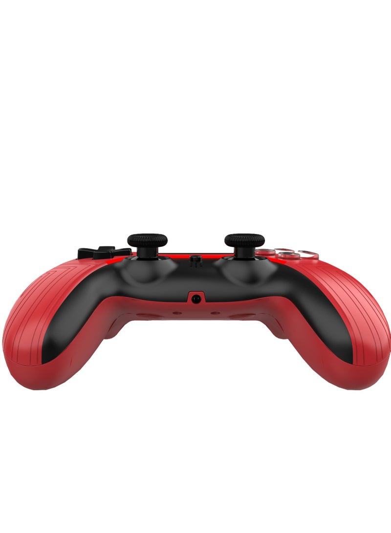 Log Electronics RED  Wireless Controller Compatible with PS4/PS4 Pro/PS4 Slim/PC/iOS 13.4/Android 10, Gaming Controller with Touchpad, Motion Sensor, Speaker, Headphone Jack, LED and Back Button  - Image 4