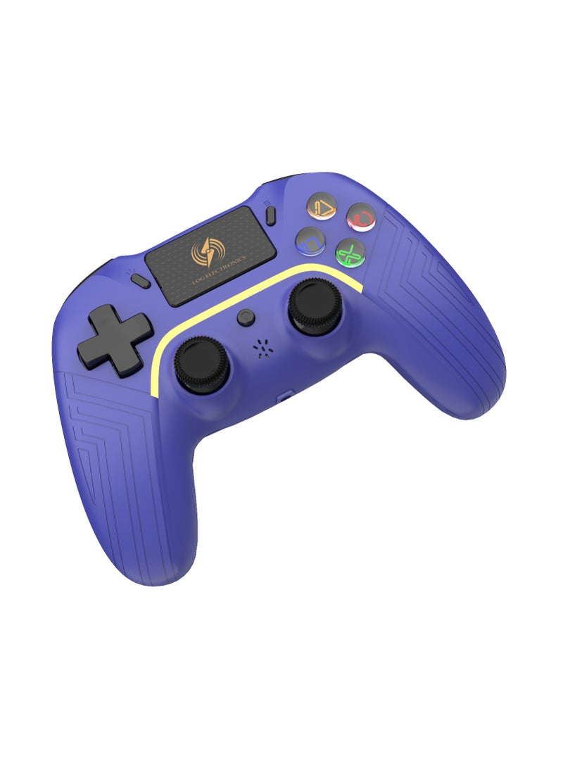 Log Electronics - Log Electronics Wireless Controller Compatible with PS4/PS4 Pro/PS4 Slim/PC/iOS 13.4/Android 10, Gaming Controller with Touchpad, Motion Sensor, Speaker, Headphone Jack, LED and Back Button - Image 1