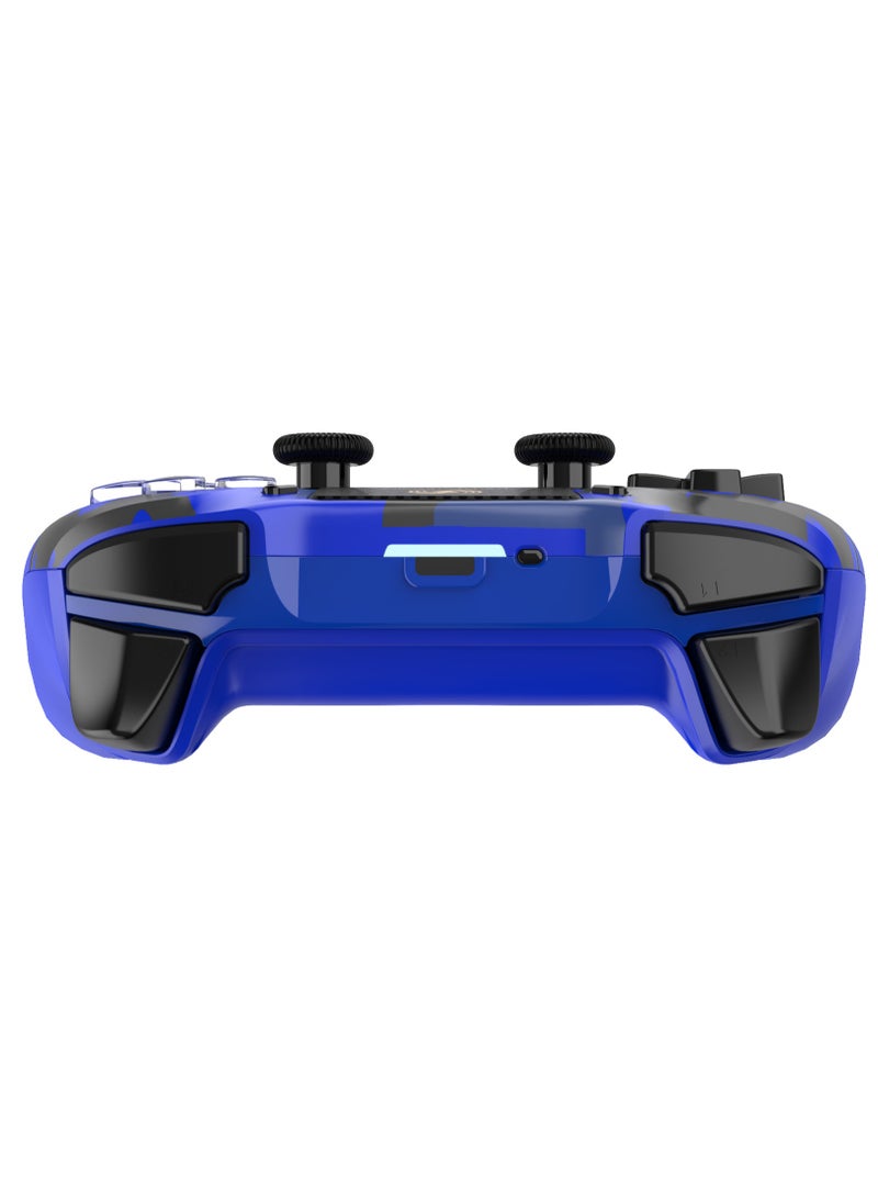 Log Electronics Blue Camo Wireless Controller Compatible with PS4/PS4 Pro/PS4 Slim/PC/iOS 13.4/Android 10, Gaming Controller with Touchpad, Motion Sensor, Speaker, Headphone Jack, LED and Back Button  - Image 3