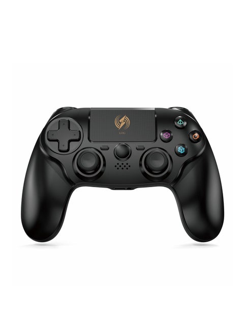 Black Wireless Controller Compatible with PS4/PS4 Pro/PS4 Slim/PC/iOS 13.4/Android 10, Gaming Controller with Touchpad, Motion Sensor, Speaker, Headphone Jack