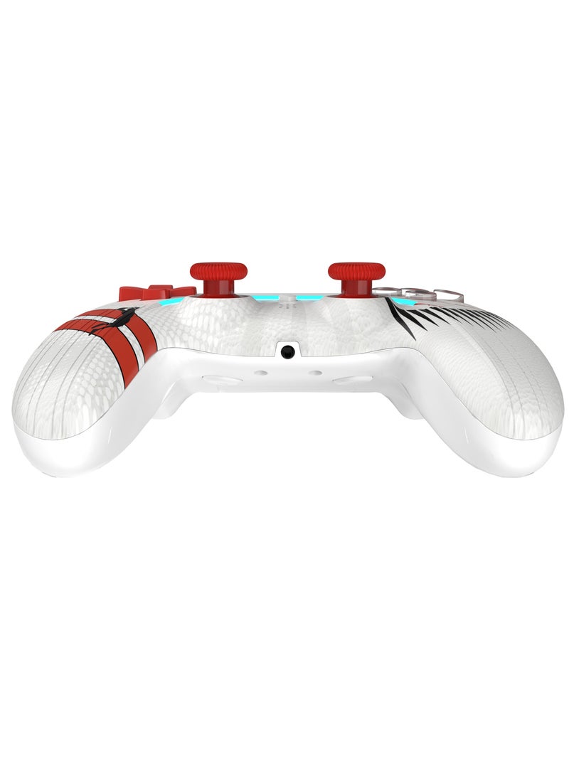 Log Electronics White Red Wireless Controller Compatible with PS4/PS4 Pro/PS4 Slim/PC/iOS 13.4/Android 10, Gaming Controller with Touchpad, Motion Sensor, Speaker, Headphone Jack, LED and Back Button  - Image 5