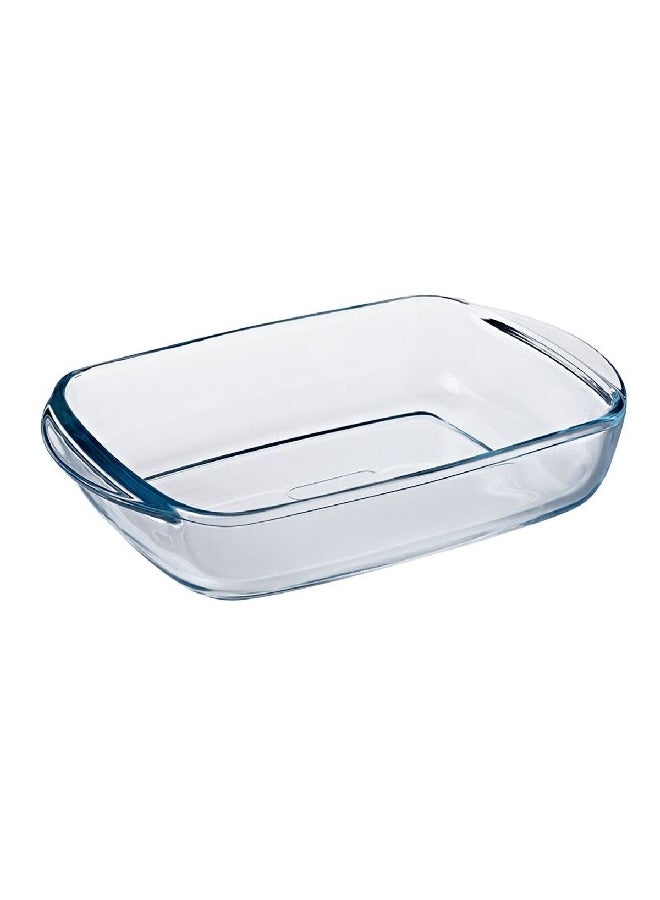 PYREX Microwave Safe Rectangular Dish with Lid Clear and Green 1.1 L 215P000/7046  - Image 3
