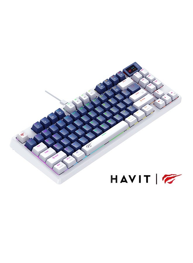 هافيت Gaming Keyboard, 83-Key RGB Backlit Silent PC Keyboard, Compatible with Any Computer - Image 1