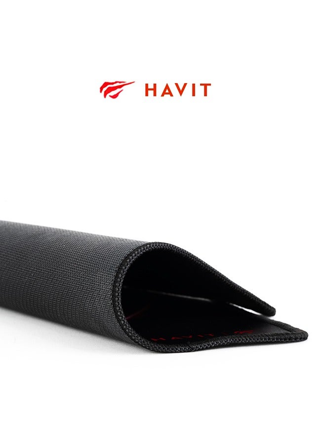 havit - Anti-Slip Mouse Pad With Fine Mesh Cloth And Rubber Base, Suitable For All Types Of Mice, In Black - Image 1