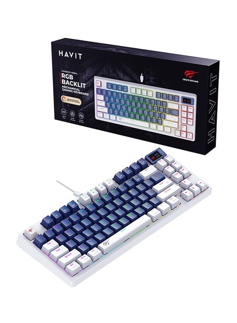 Gaming Keyboard, RGB Backlit Mechanical Keyboard, 83-Key Compact and Silent, Suitable for PC Gamers