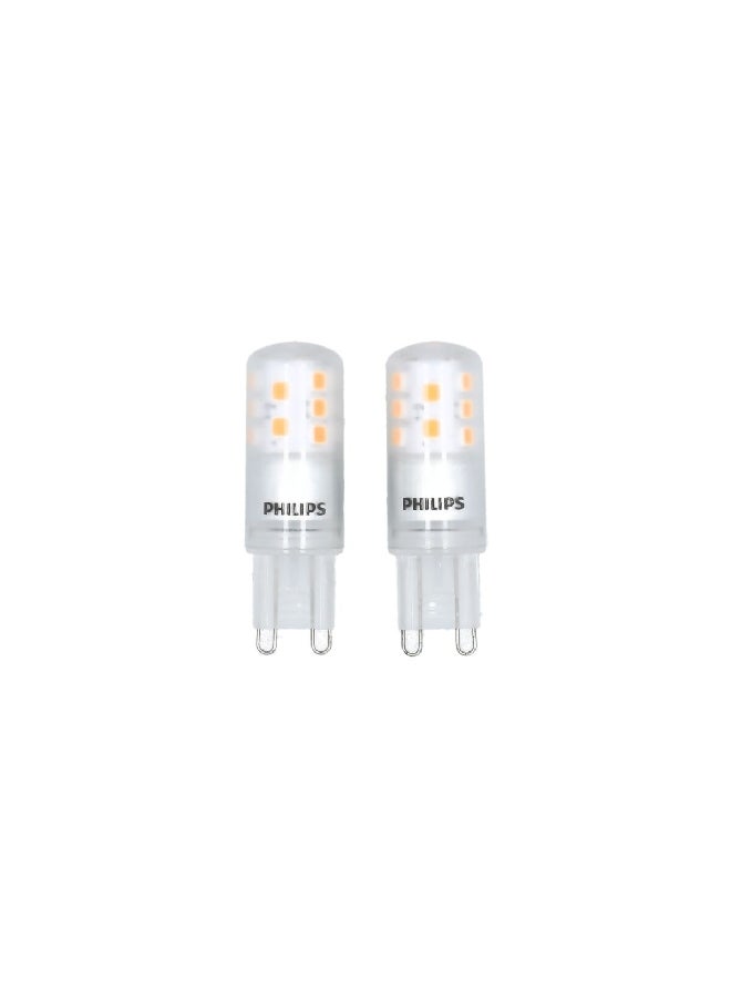 فيليبس طقم كبسولة LED G9 قابل للتعتيم 2 قطعة 2.6 واط يدوم طويلاً أبيض دافئ PHI-929002389968 أبيض دافئ  - Image 1