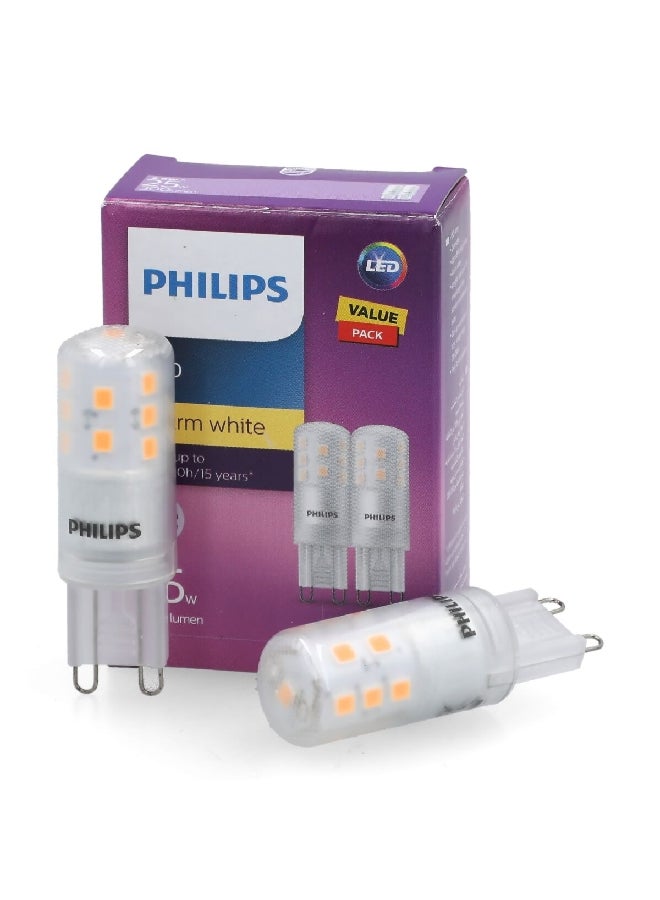 فيليبس طقم كبسولة LED G9 قابل للتعتيم 2 قطعة 2.6 واط يدوم طويلاً أبيض دافئ PHI-929002389968 أبيض دافئ  - Image 2