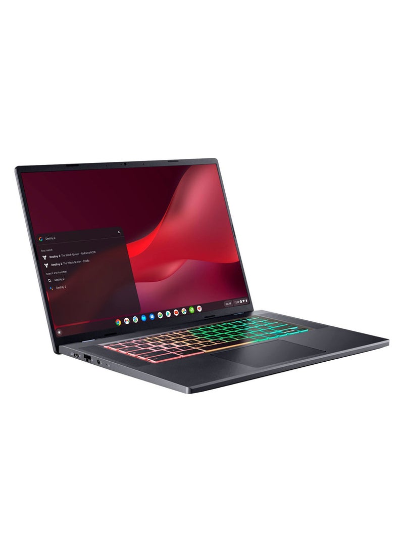 Chromebook 516 GE Cloud Gaming Laptop With 16-Inch Display, Core i5-1240P Processor/8GB RAM/256GB SSD/Intel Iris XE Graphics/Chrome OS English Titanium Gray