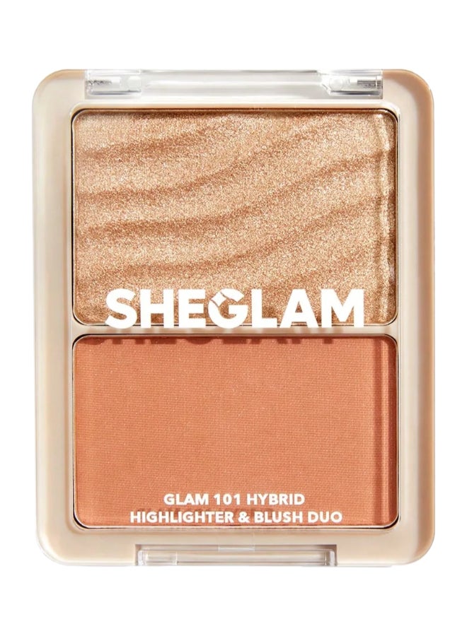 SHEGLAM Glam 101 Hybrid Highlighter & Blush Duo-Vienna - Image 1