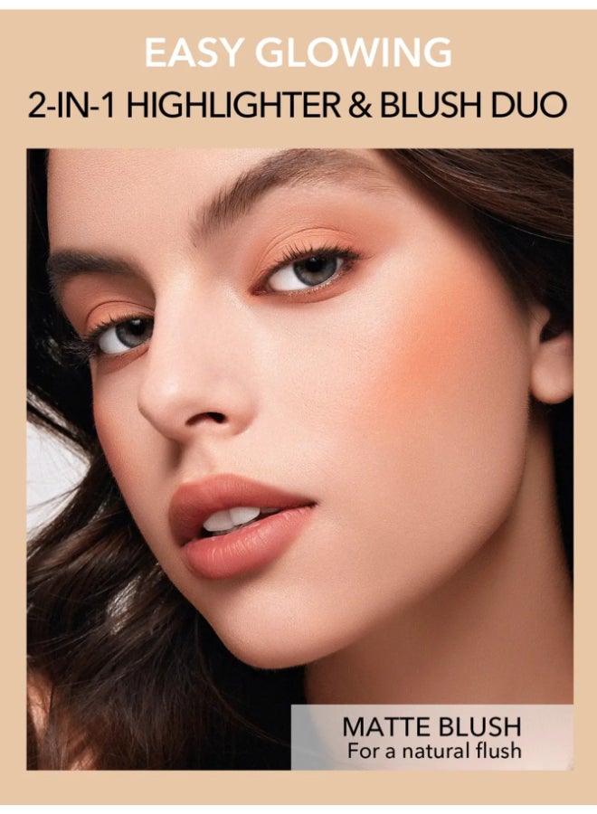 SHEGLAM Glam 101 Hybrid Highlighter & Blush Duo-Vienna - Image 2