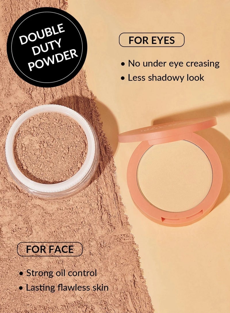 SHEGLAM Insta-Ready Face & Under Eye Setting Powder Duo - Toasted Almond Beige - Image 2