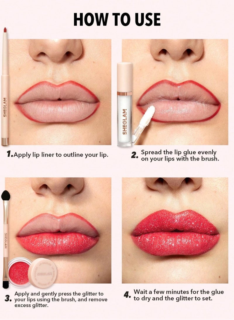 SHEGLAM Lip Dazzler Glitter Kit - Center Stage Center Stage - Image 4