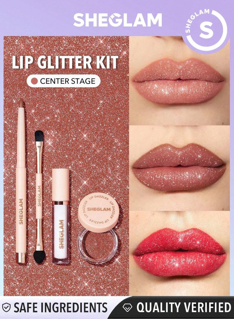 SHEGLAM Lip Dazzler Glitter Kit - Center Stage Center Stage - Image 5