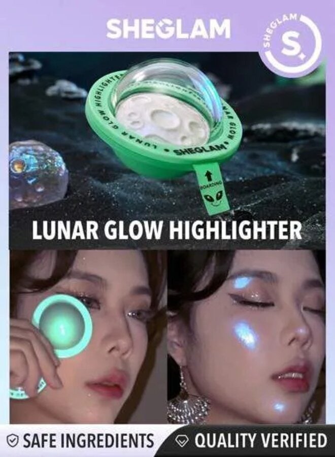 SHEGLAM Super Pigmented Lunar Glow Highlighter Silver - Image 2
