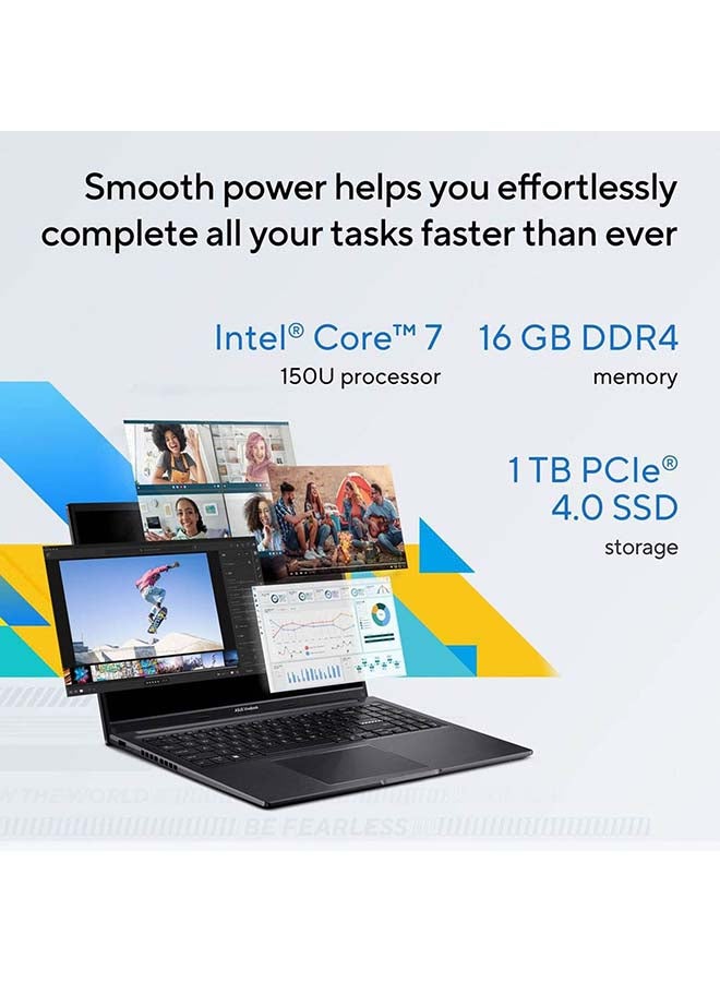 ASUS - Vivobook 16 16-Inch Display, Core i7-150U Processor/16GB RAM/1TB SSD/Intel UHD 600 Graphics/Windows 11 Home/ English/Arabic Cool Silver - Image 1