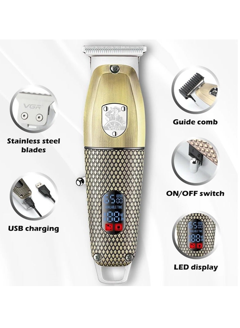 V-976 New Design Metal Beard Trimmer Professional Cordless Hair Trimmer Multicolor