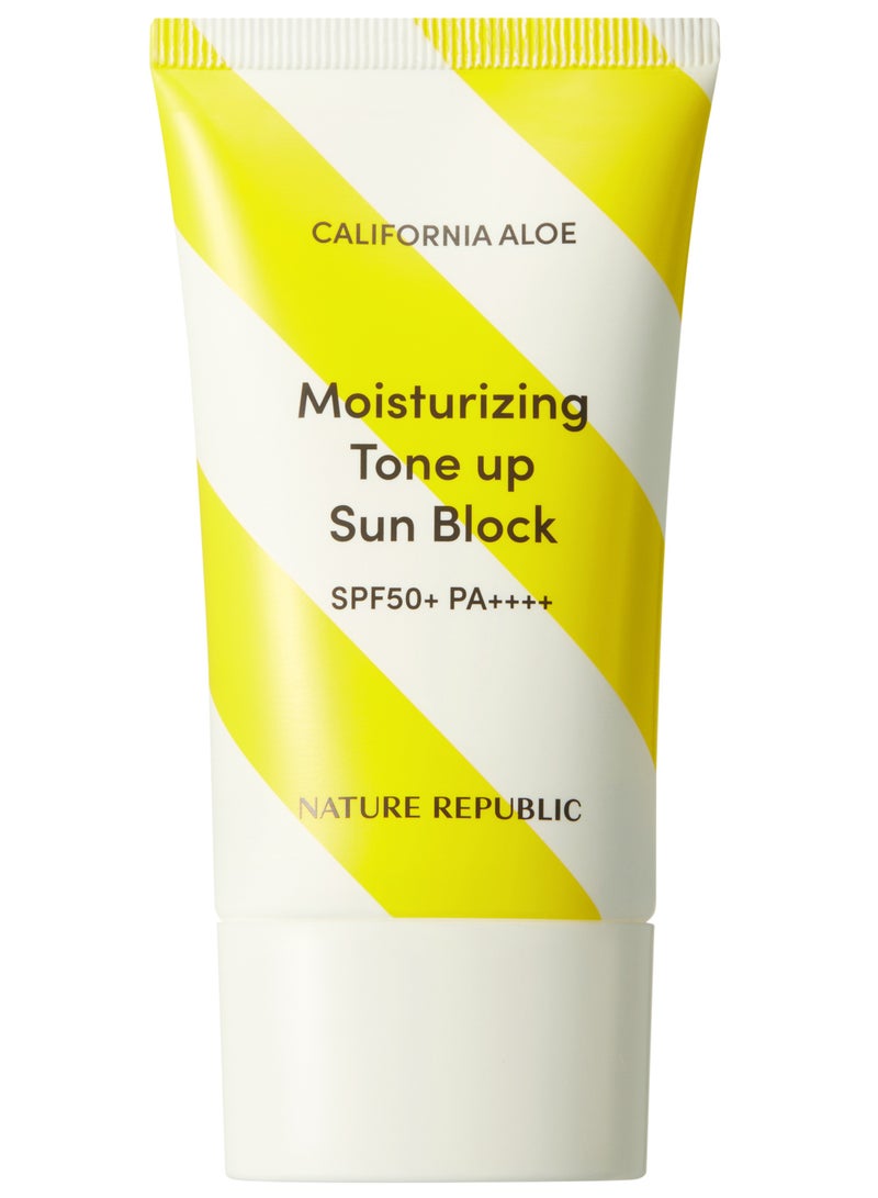 NATURE REPUBLIC - California Aloe Moisturizing Tone Up Sun Block  SPF50+PA++++ - Image 1