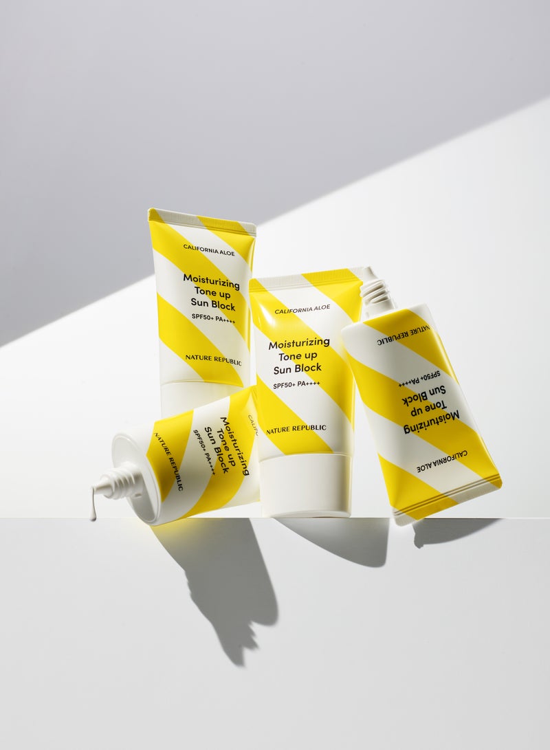 NATURE REPUBLIC - California Aloe Moisturizing Tone Up Sun Block  SPF50+PA++++ - Image 1