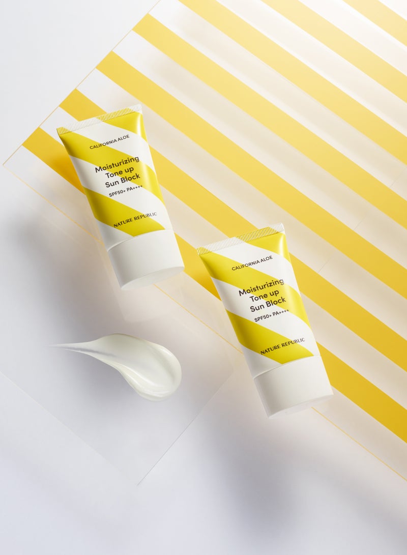 NATURE REPUBLIC - California Aloe Moisturizing Tone Up Sun Block  SPF50+PA++++ - Image 1