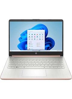 HP 2024 Newest 14s Slim (Upgraded Version) Laptop With 14-Inch Display, Pentium Silver N5030 Processor/4GB RAM/128GB SSD/Intel UHD Graphics 605/Windows 11 English Rose Gold  - Image 1