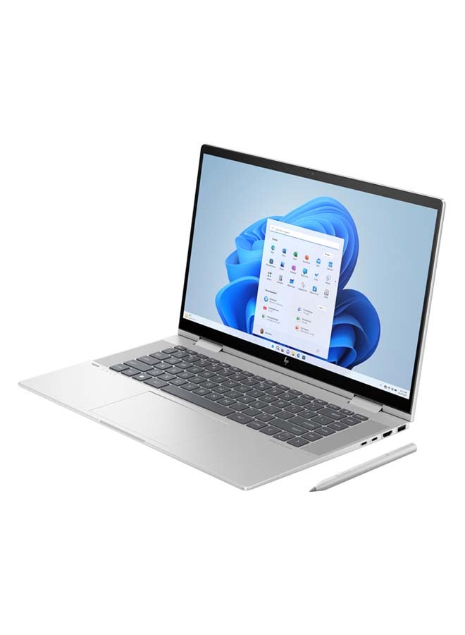 Envy x360 15.6-Inch Display, Core i7-1355U Processor/16GB RAM/1TB SSD/GeForce RTX 3050 Graphics/Windows 11 Home English/Arabic Natural Silver