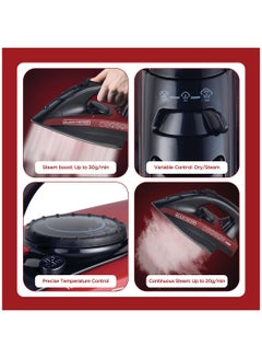 BLACK+DECKER Steam Iron 220 ml 2200 W X2200-B5 Black/Red  - Image 4