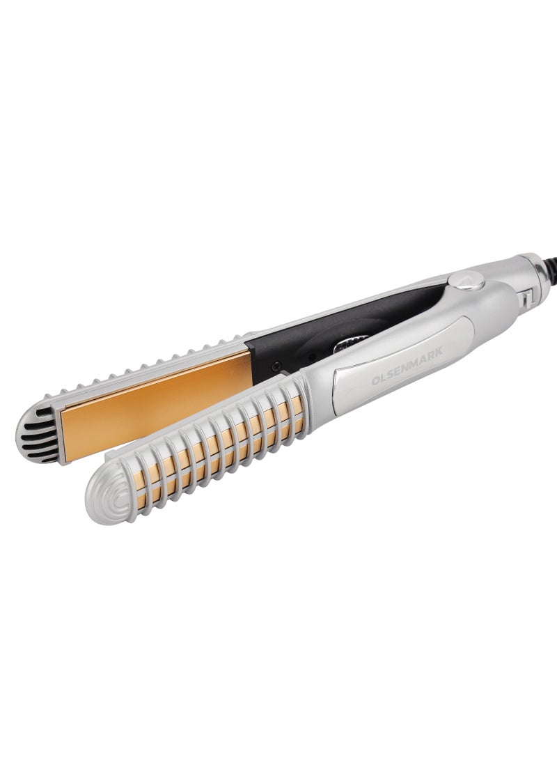 Olsenmark Hair Straightener- OMH4106, Smooth and Easy-To-Use Design, Aluminum Plate, Temperature 220-degree Celsius, 26 W PTC Heating Element, Perfect for Salon and At Home Styling - Image 1