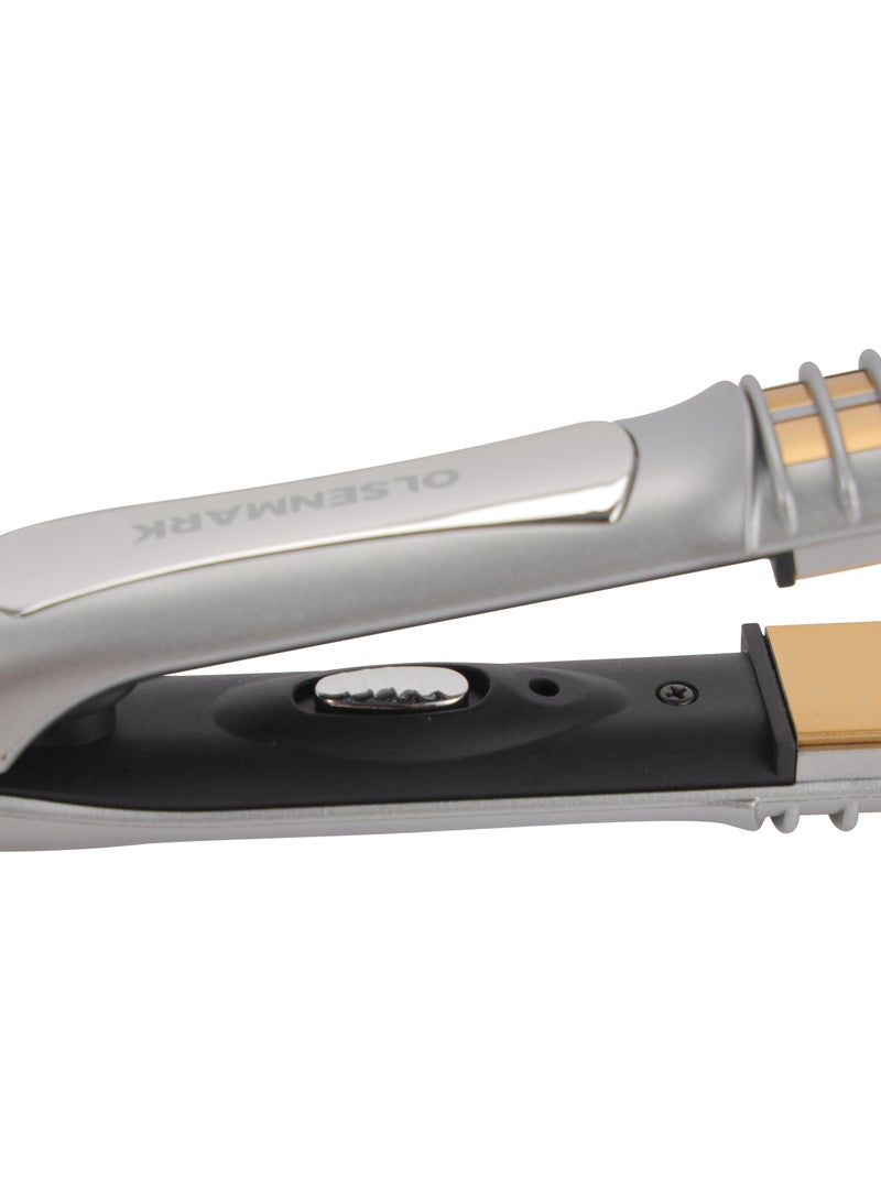 Olsenmark Hair Straightener- OMH4106, Smooth and Easy-To-Use Design, Aluminum Plate, Temperature 220-degree Celsius, 26 W PTC Heating Element, Perfect for Salon and At Home Styling - Image 3