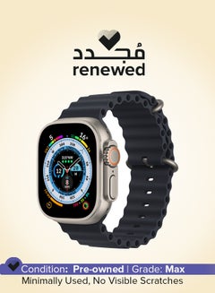 Apple Renewed - Watch Ultra GPS + Cellular, 49mm Titanium Case With Ocean Band Midnight Midnight  - Image 1