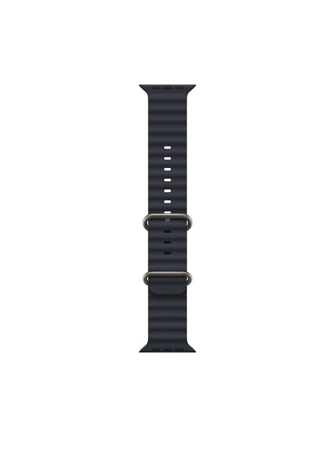 Apple - Renewed - Watch Ultra GPS + Cellular, 49mm Titanium Case With Ocean Band Midnight Midnight - Image 1