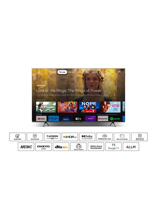 TCL 50 Inch QLED Google TV, (2024), 60HZ, built In Receiver - 50C655 Black 50C655 Black  - Image 2