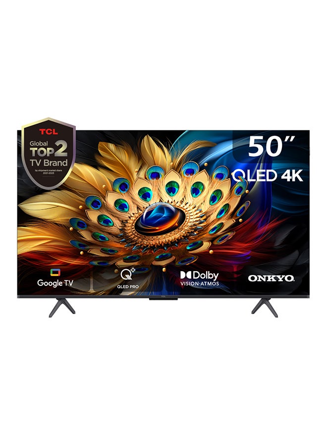 TCL 50 Inch QLED Google TV, (2024), 60HZ, built In Receiver - 50C655 Black 50C655 Black - Image 1