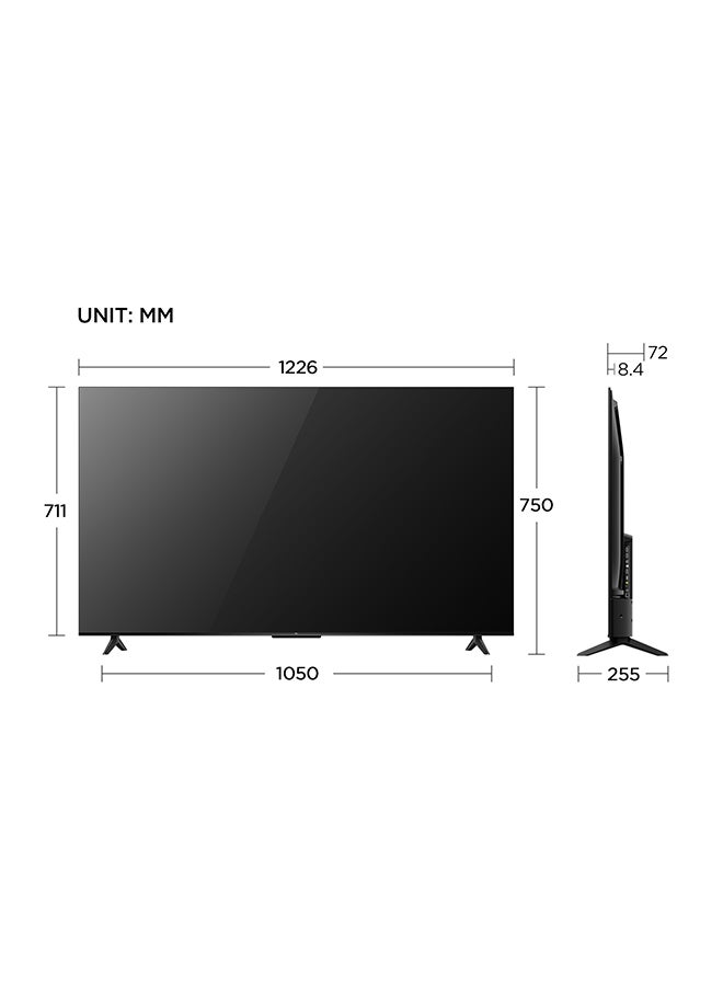 TCL 55 Inch 4K UHD HDR10 Google TV, (2024), 60HZ, Built in receiver - 55P69B Brushed Titanium - Image 3