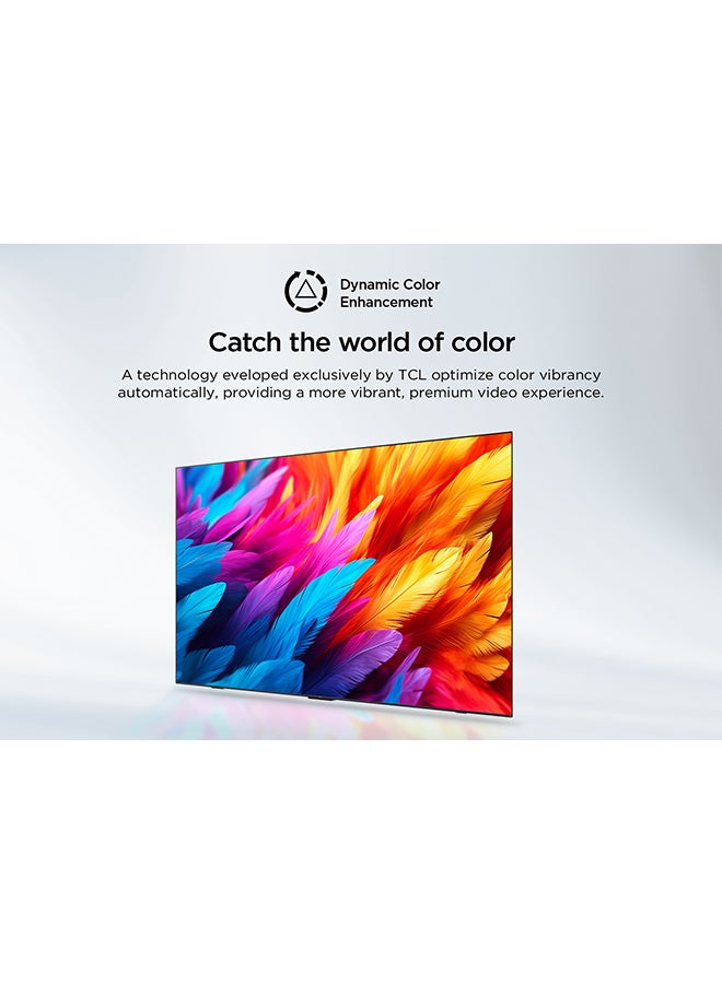 TCL 55 Inch 4K UHD HDR10 Google TV, (2024), 60HZ, Built in receiver - 55P69B Brushed Titanium - Image 5