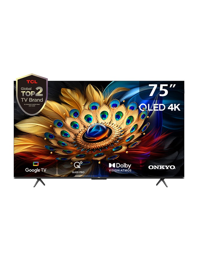 75 Inch  QLED Google TV And Native 120HZ DLG, (2024), built In Receiver - 75C655 Black 75C655 Black 