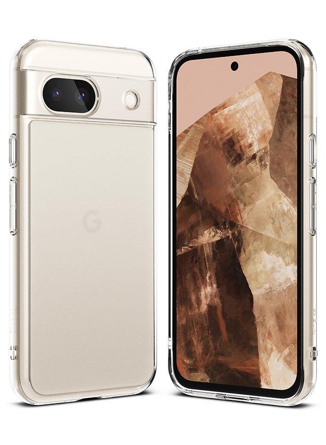 Ringke Fusion Compatible With Google Pixel 8A Case, Translucent Anti-Scratch Hard PC Back Shockproof TPU Bumper Protective Phone Cover - Matte Clear - Image 1