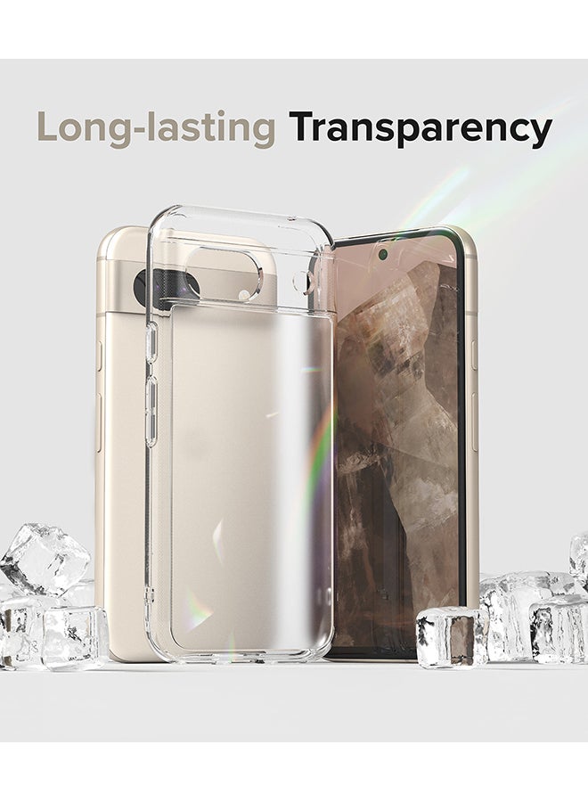 Ringke Fusion Compatible With Google Pixel 8A Case, Translucent Anti-Scratch Hard PC Back Shockproof TPU Bumper Protective Phone Cover - Matte Clear - Image 3